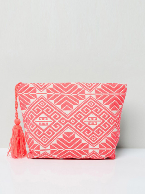 

max Women Coral & White Textured Money Clip