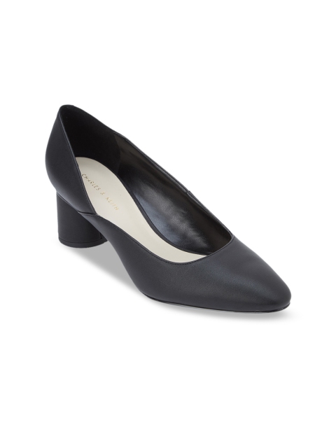 

CHARLES & KEITH Women Black Solid Pumps