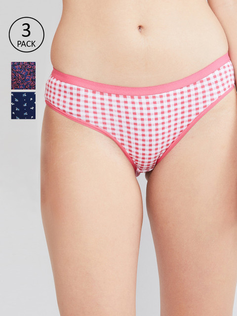 

max Women Pack Of 3 Printed Hipster Briefs NOOSSP20LH05, Blue
