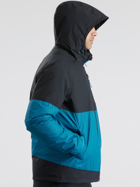 

Quechua By Decathlon Men Black & Blue Colourblocked Water Resistant Sporty Jacket