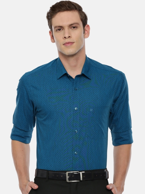 

ARISER Men Teal Blue Regular Fit Printed Formal Shirt