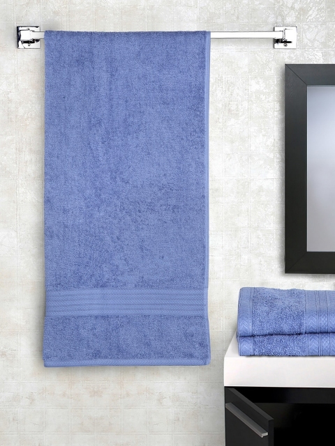 

BOMBAY DYEING Set of 3 Blue Solid 450 GSM Towel Set