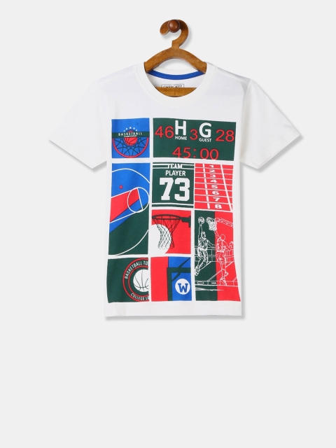 

Cherokee Boys White Printed Round Neck T-shirt