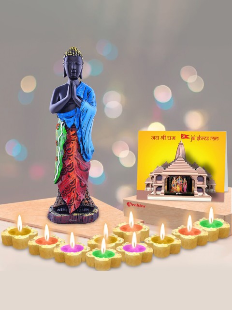 

Archies Multicoloured Diwali Showpiece Gift Set, Multi