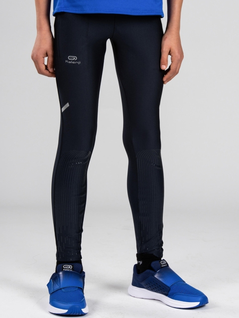 

Kalenji By Decathlon Kids Navy Blue Solid Athletics Tights