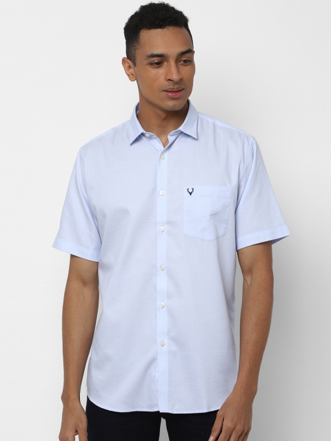 

Allen Solly Men Blue Regular Fit Self Design Casual Shirt