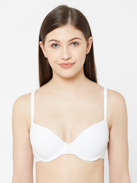 

Juliet White Solid Underwired Heavily Padded Everyday Bra