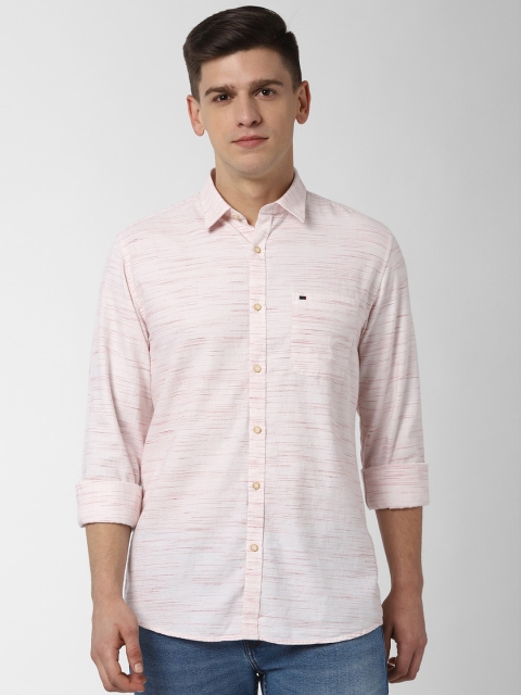 

Peter England Casuals Men Peach-Coloured Slim Fit Casual Shirt