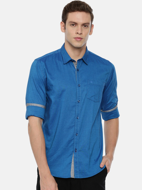 

ARISER Men Blue Regular Fit Solid Formal Shirt