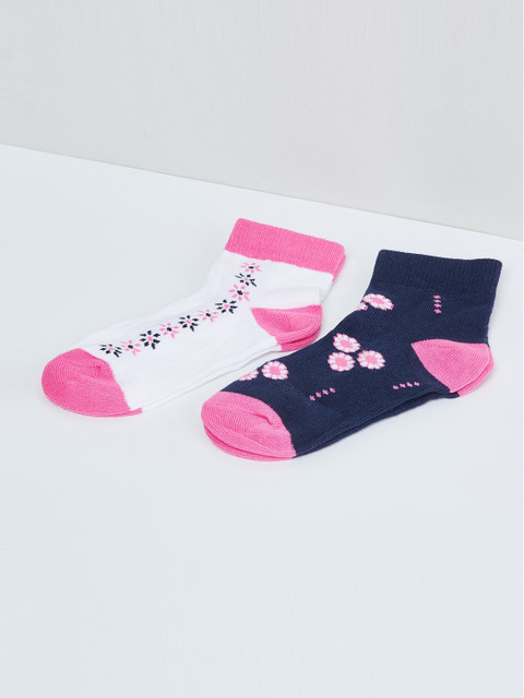 

max Girls Pack Of 2 Assorted Ankle-Length Socks