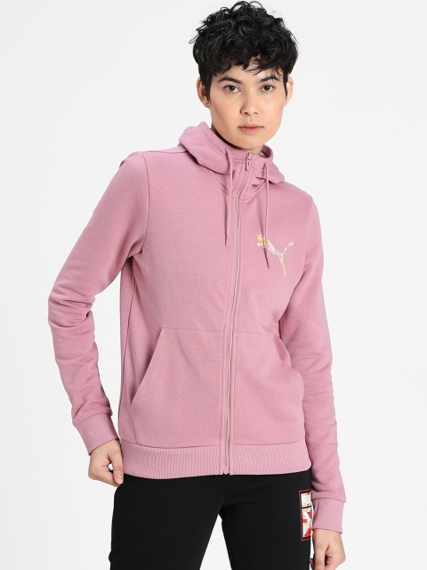 

Puma Women Pink Sweat Hooded Jacket