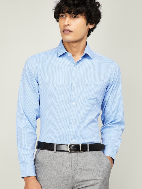 

CODE by Lifestyle Men Blue Regular Fit Checked Formal Shirt