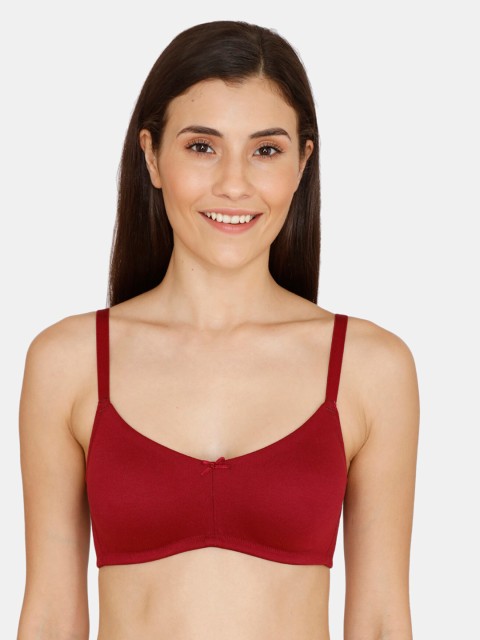 

Zivame Women Maroon Solid Non-Padded Wireless Everyday Bra ZI10J4FASHAMMGN
