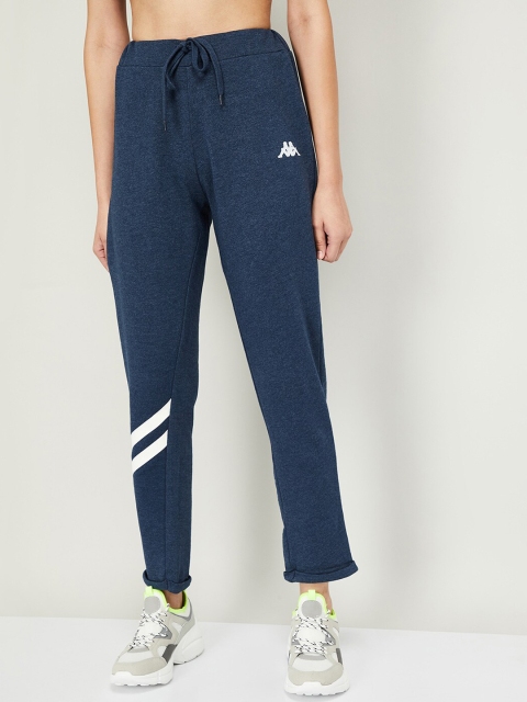 

Kappa Women Navy Blue Solid Straight-Fit Track Pants