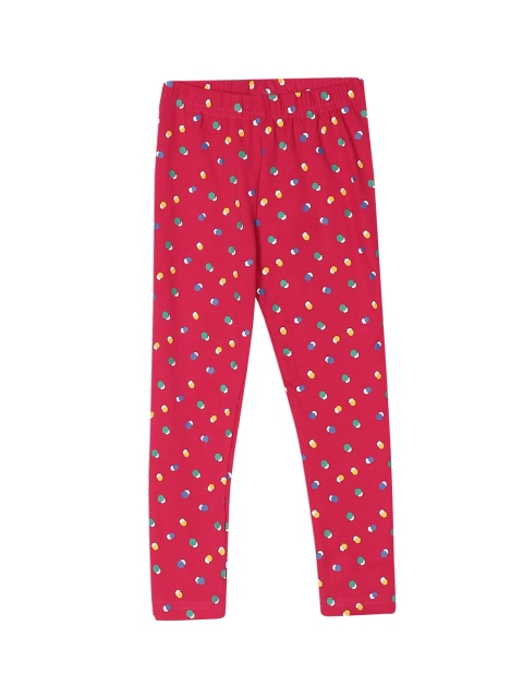 

Cherokee Girls Pink Printed Ankle-Length Leggings