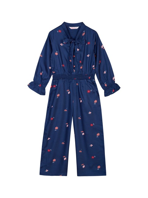 

Budding Bees Girls Navy Blue & Red Printed Basic Jumpsuit
