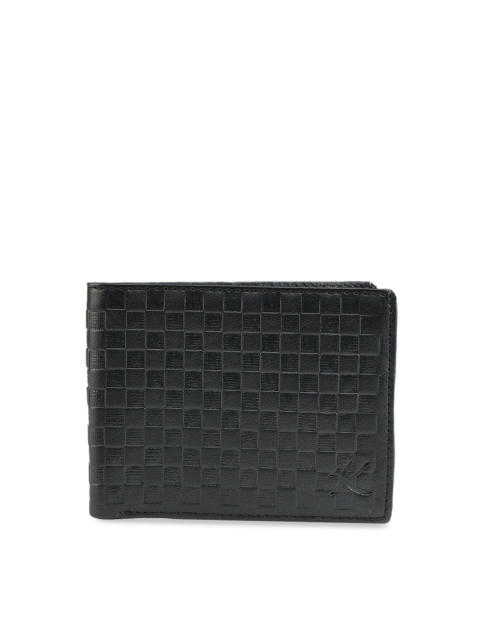 

Kastner Men Black Textured Two Fold Wallet