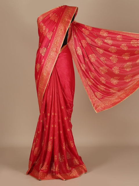 

Pothys Peach-Coloured Woven Design Jute Silk Saree