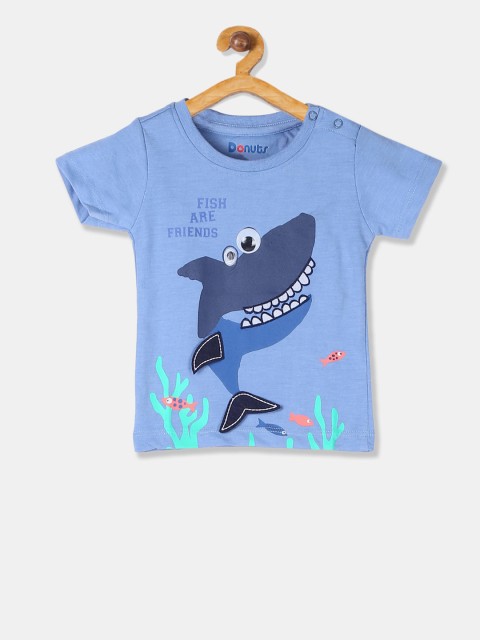 

Donuts Boys Blue Printed Round Neck T-shirt