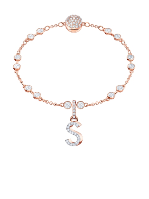 

SWAROVSKI Rose Gold-Plated Stone-Studded Alphabet S Pendant