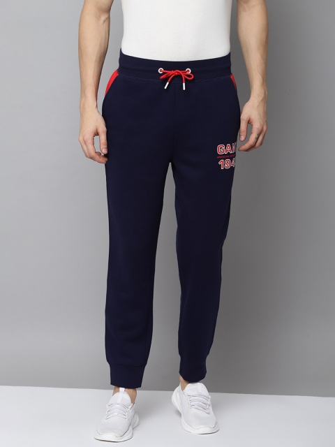 

GANT Men Navy Blue Solid Regular-Fit Joggers