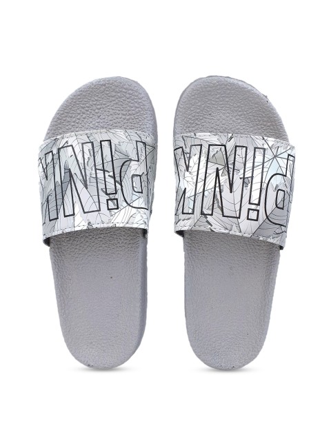 

Pampy Angel Women Grey & White Printed Sliders