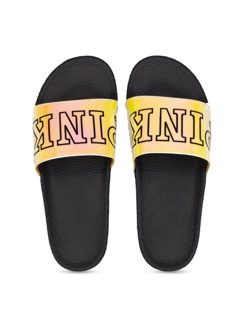

Pampy Angel Women Yellow & Pink Printed Sliders