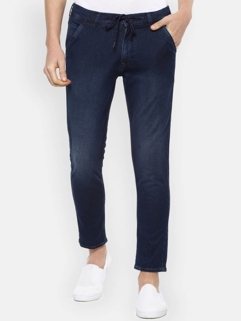 

Louis Philippe Jeans Men Navy Blue Regular Fit Mid-Rise Clean Look Jeans