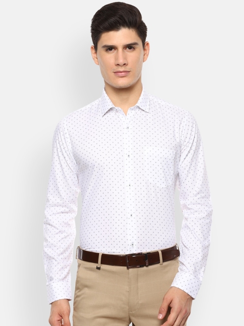 

Van Heusen Men White Slim Fit Printed Formal Shirt