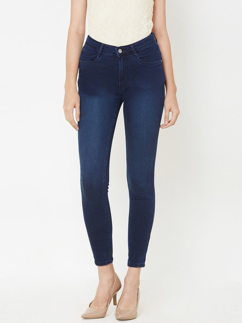 

Kraus Jeans Women Blue Skinny Fit High-Rise Clean Look Stretchable Jeans