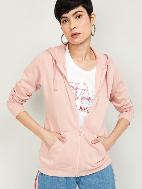 

Fame Forever by Lifestyle Women Pink Solid Hooded Sweatshirt
