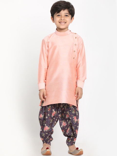 

JBN Creation Boys Pink & Blue Solid Kurta with Dhoti Pants