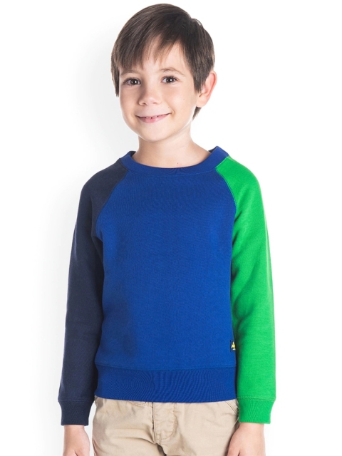 

Cherry Crumble Boys Blue Colourblocked Sweatshirt