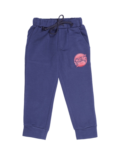 

Actuel Boys Navy Solid Straight-Fit Joggers, Navy blue