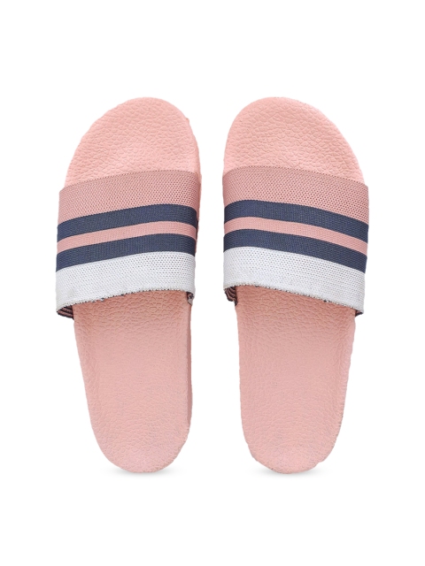 

Pampy Angel Women Pink & Grey Striped Sliders