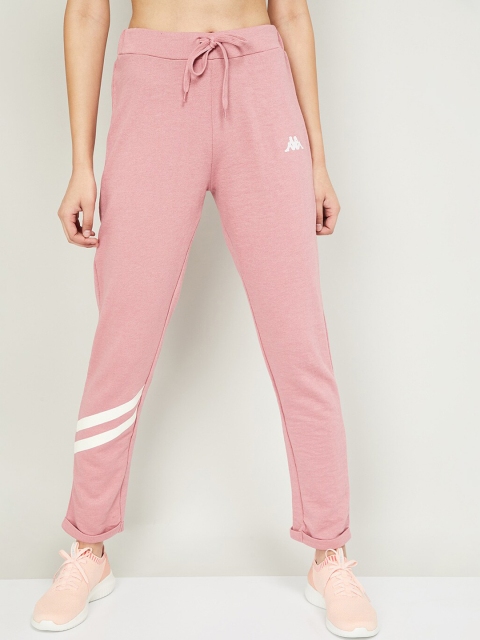 

Kappa Women Pink Solid Straight-Fit Track Pants