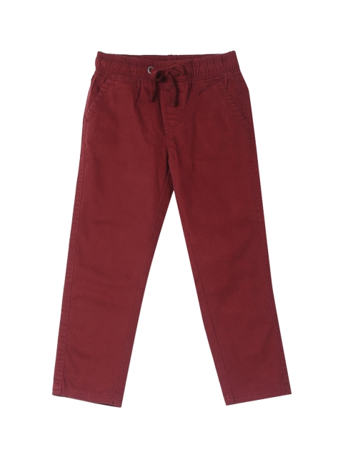 

Cherokee Boys Maroon Regular Fit Solid Chinos