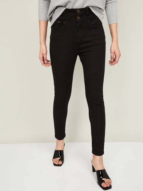 

Fame Forever by Lifestyle Women Black Skinny Fit High-Rise Clean Look Jeans