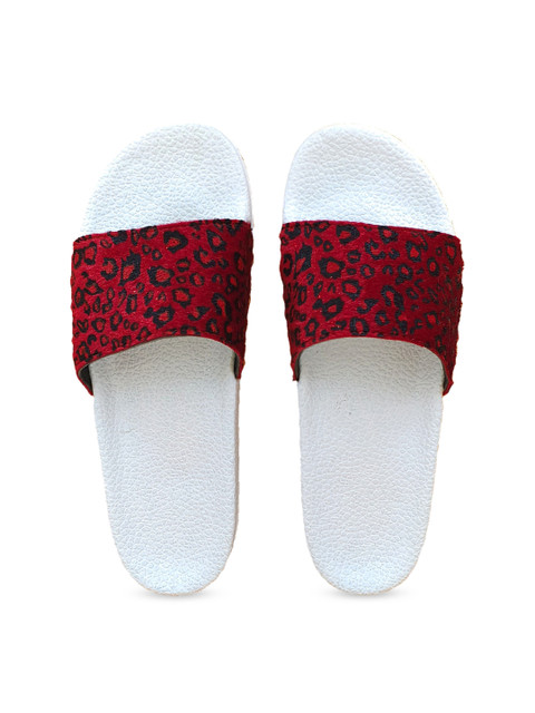 

Pampy Angel Women Red & White Printed Slides