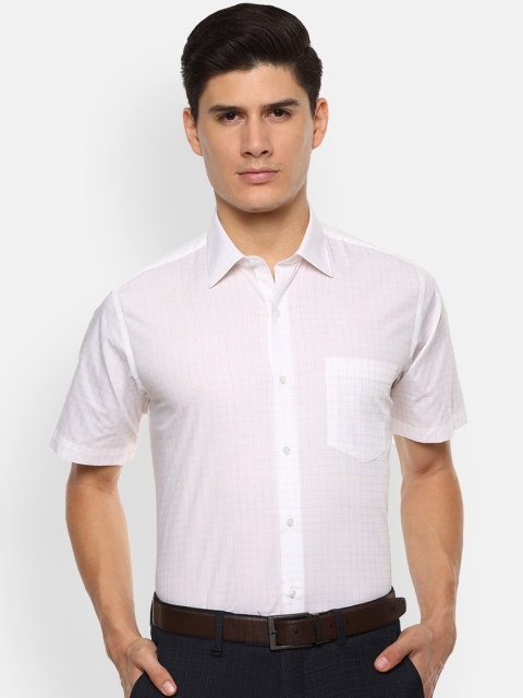 

Van Heusen Men White Regular Fit Checked Formal Shirt