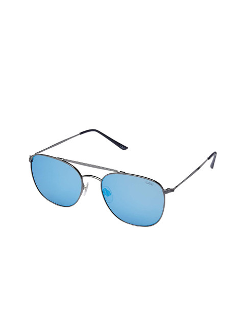 

Voyage Unisex Mirrored UV Protected Square Sunglasses IDS2484-C7SG, Blue