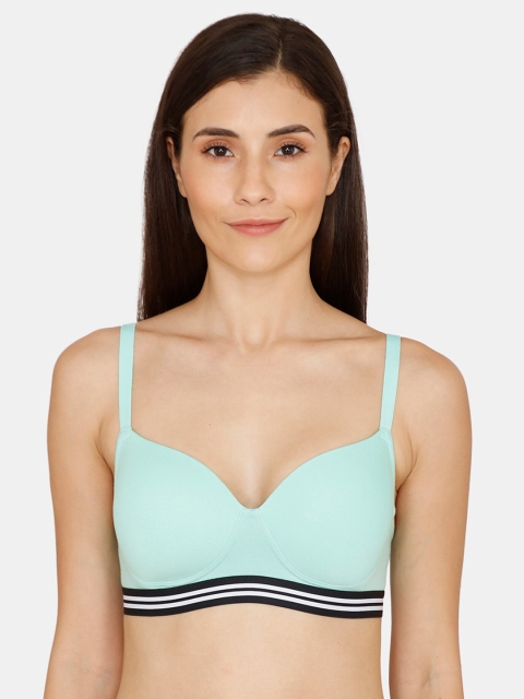 

Zivame Women Green Solid Lightly-Padded Wireless T-shirt Bra ZI1175FASHAGREN