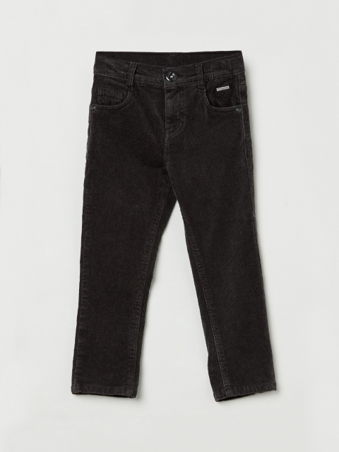 

max Boys Charcoal Grey Regular Fit Mid-Rise Clean Look Stretchable Jeans