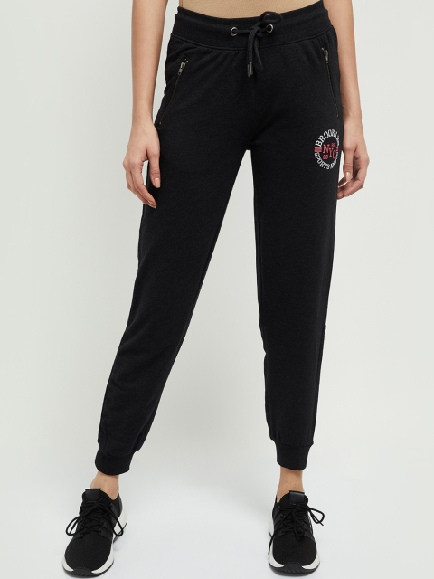 

max Women Charcoal Regular Fit Solid Joggers