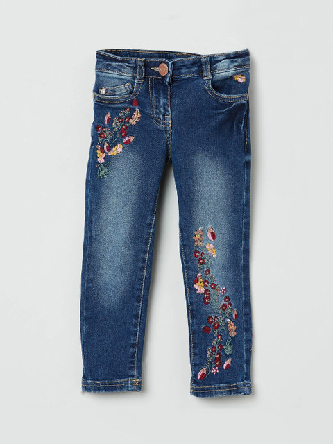 

max Girls Blue Slim Fit Mid-Rise Clean Look Stretchable Jeans