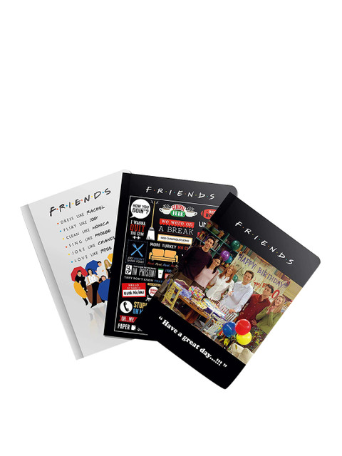 

MC SID RAZZ Set of 3 Friends TV Show Binded A5 Ruled Notebooks, Multi
