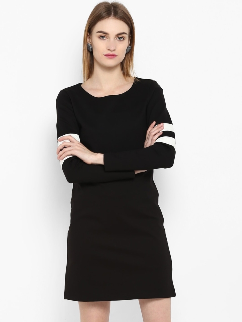 

FOSH Women Black Solid T-shirt Dress