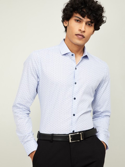 

CODE by Lifestyle Men Blue Slim Fit Printed Formal Shirt