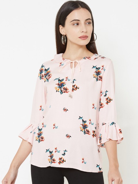 

Kraus Jeans Women Peach-Coloured Printed Top