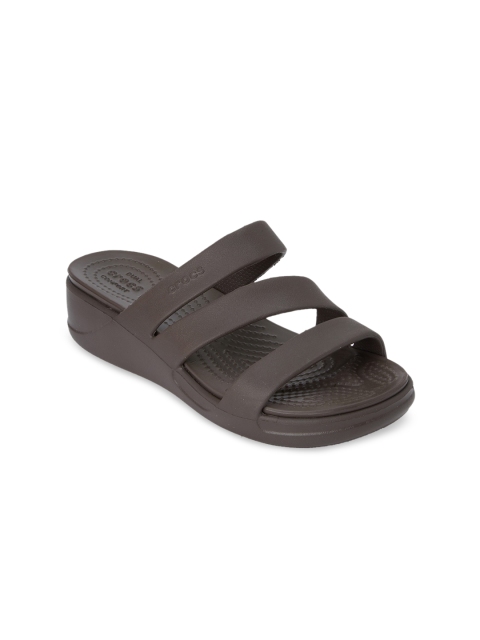

Crocs Monterey Women Brown Solid Comfort Heels